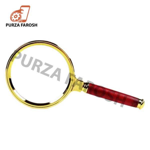 100mm 10X Handheld Mobile/Jewelry Magnifier Magnifying Glass Red Brown Handle 1