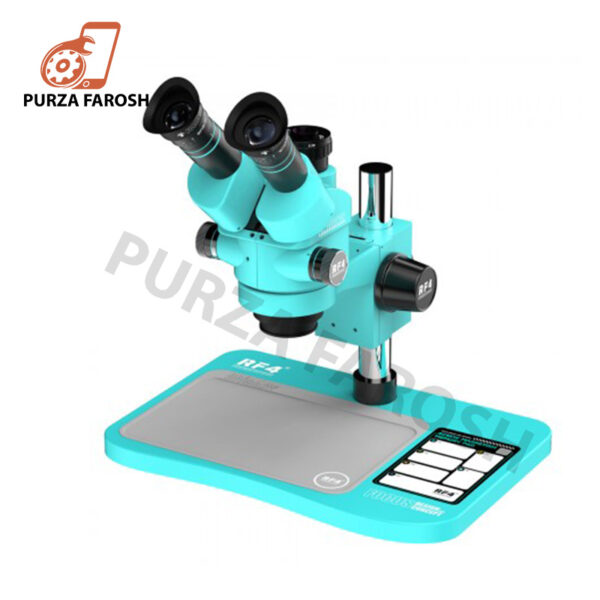 RF4 RF-6558Pro 6.5-58X Trinocular Stereo Microscope with Big Base & Silicone Pad & Screw Pad - Image 2