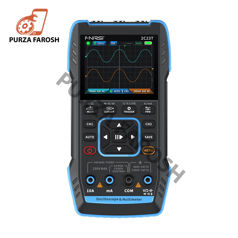 2C23T-FNIRSI-1.jpg Fnirsi 2C23T Handheld 3-in-1 Dual Channel Digital Oscilloscope + Multimeter + Signal Generator - Image 1