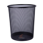 Metal mesh round can iron trash basket storage tools bin creative Shop/office - Image 2