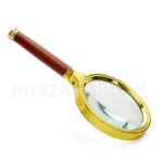 100mm 10X Handheld Mobile/Jewelry Magnifier Magnifying Glass Red Brown Handle - Image 4