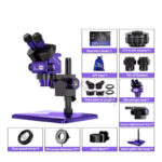Mechanic Robot 6560T 6.5-60X Trinocular Microscope with Aluminum Alloy Big Base