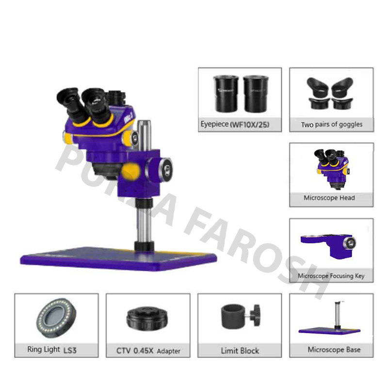 mechanic mic3 1 MECHANIC MIC3 Trinocular Stereo Microscope 7X-50X Zoom For Mobile Repairing - Image 1