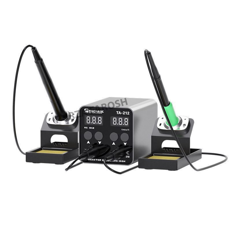 TA-212 Double-station Digital Thermostatic Soldering Station Mechanic TA-212 Solder Station 2in1 - Image 1